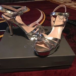 Vince Camuto silver heels